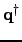 $\displaystyle \bf q^{{\dagger}}_{}$